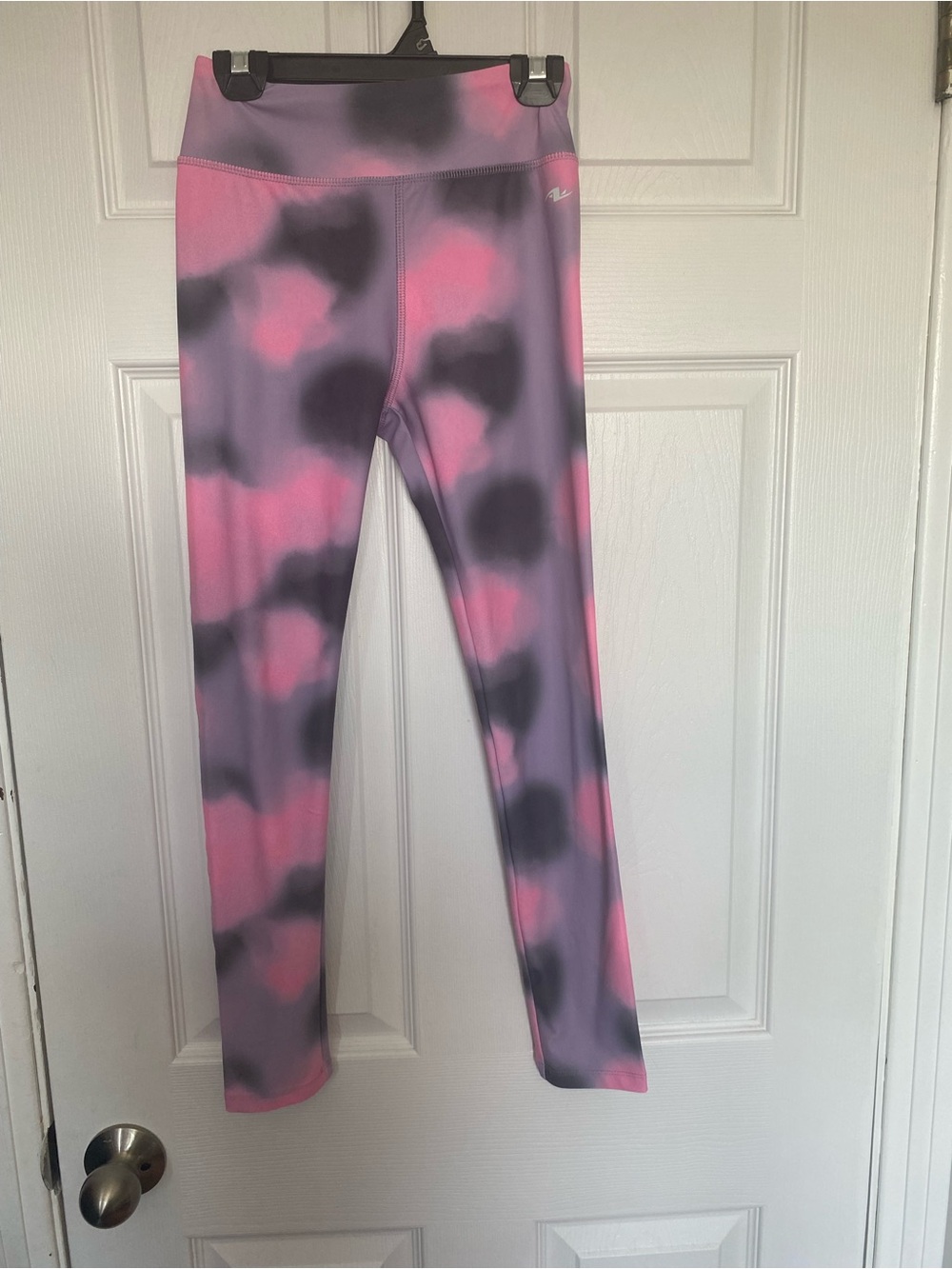 Athletic Works Pink Purple Tie Dye Dri-More Leggings Girls Size L 10-12